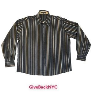 ITALIAN tipo’s slim dress shirt striped size XXL